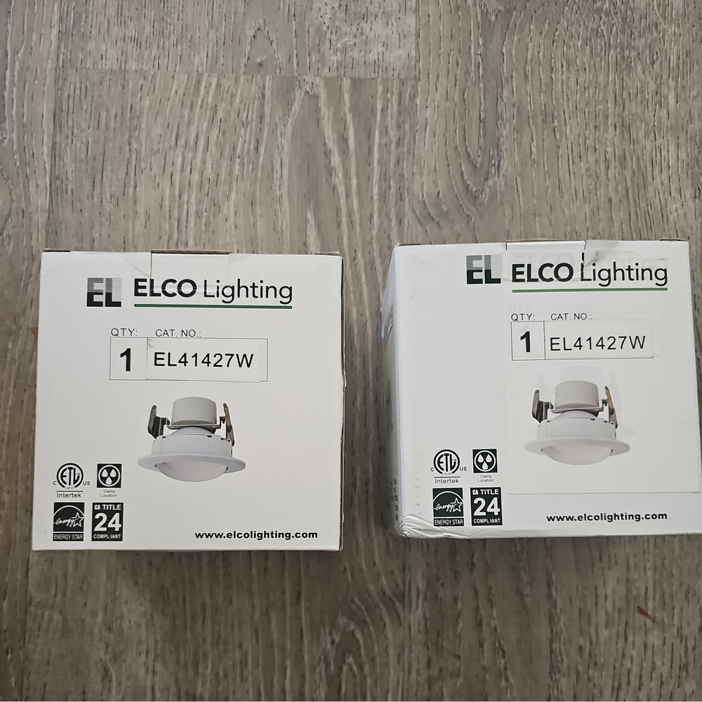 Elco‎ LED Adjustable Baffle Trim EL41427W" 2700K   - White (2 pack)